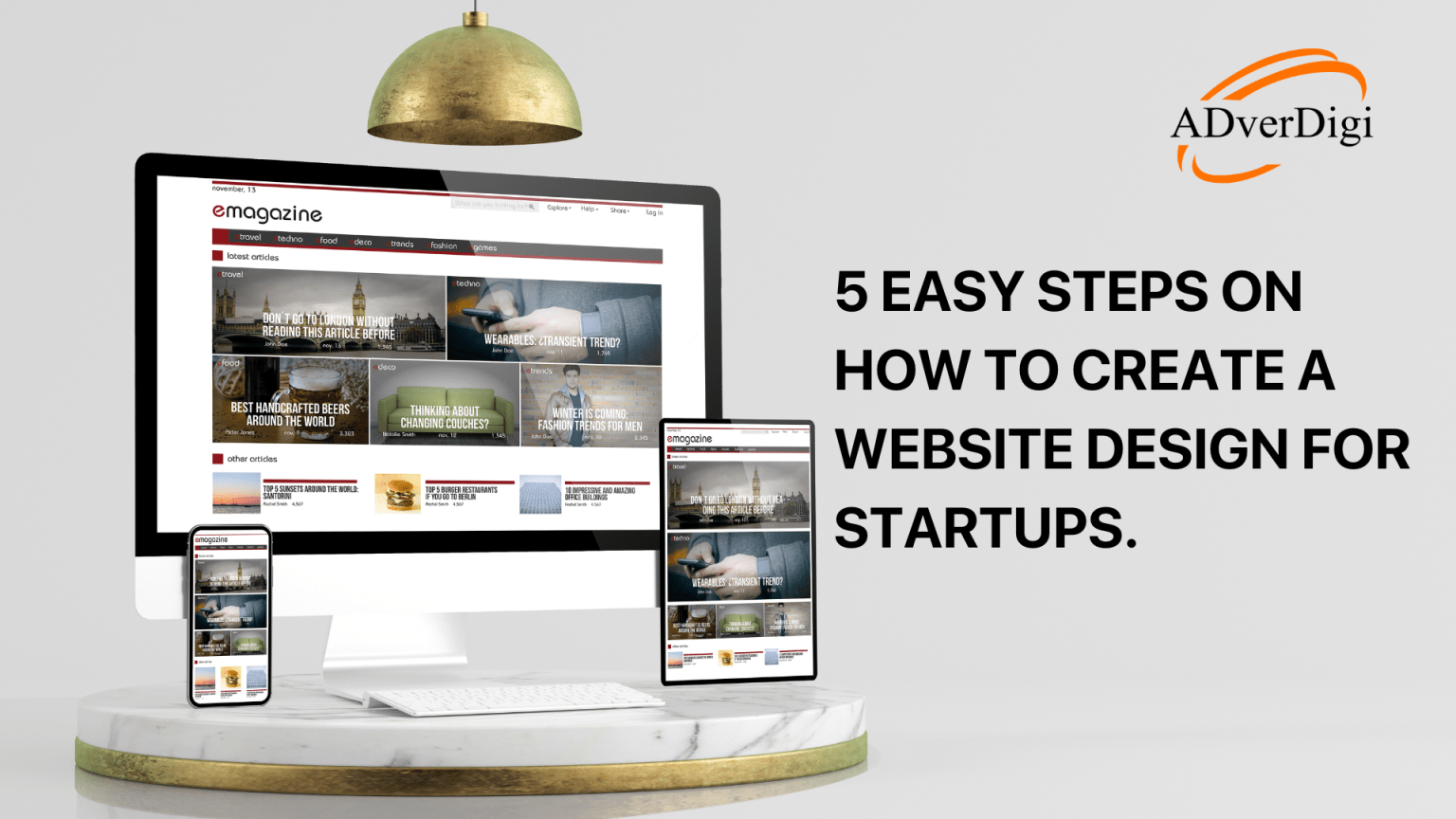 5 Steps to create a Website for a startup Business | ADverDigi